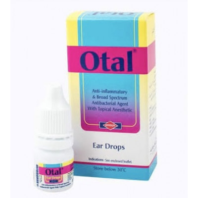 Otal (gramicidin + cincochaine HCl + dexamethasone + framycetin ) ear drops 